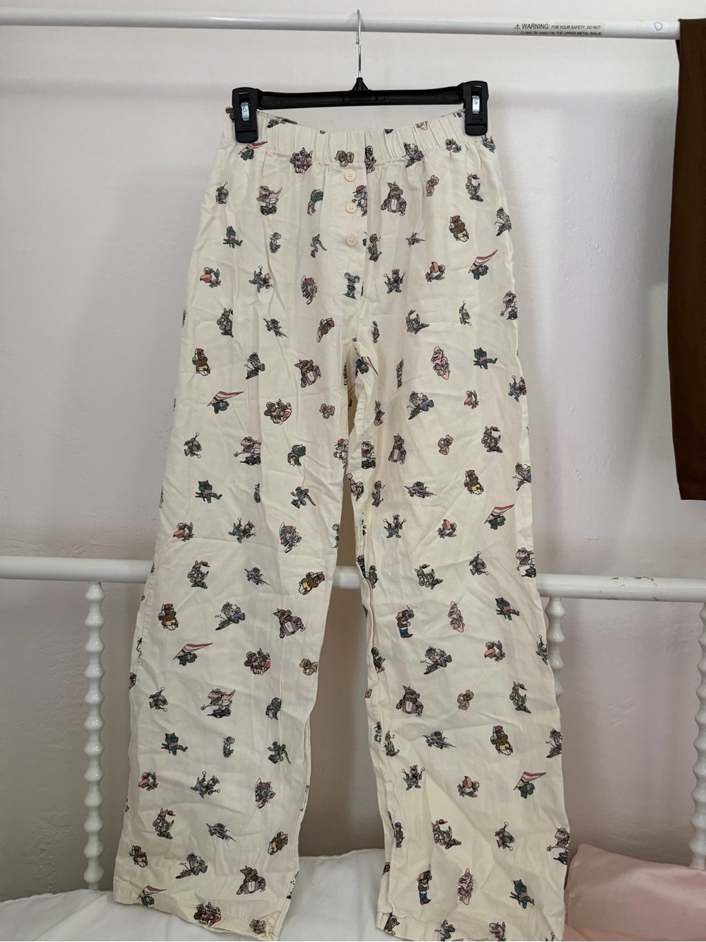 Brandy melville Chill since Cream Character Print Pajama Pants